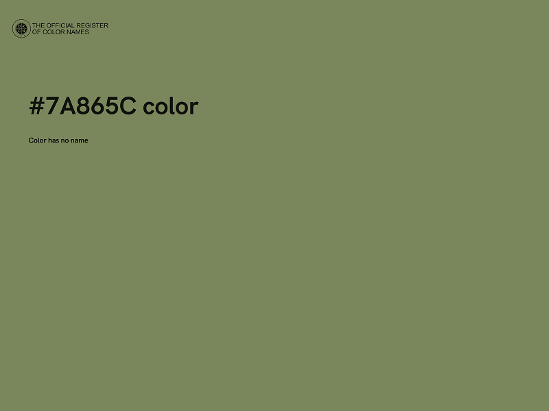 #7A865C color image