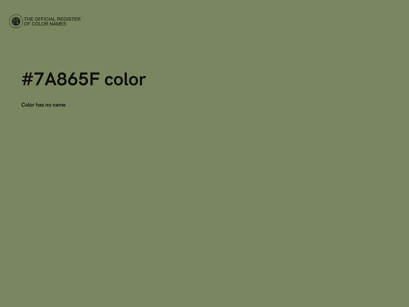 #7A865F color image