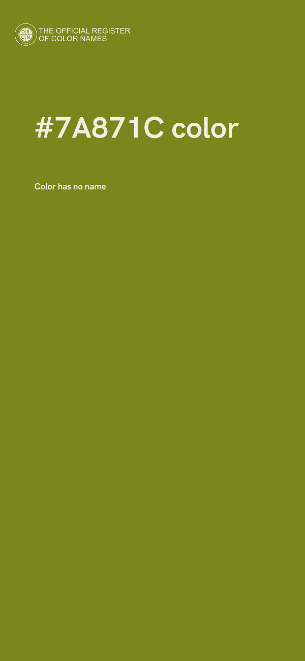 #7A871C color image