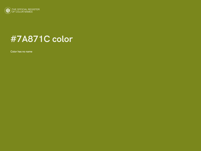 #7A871C color image