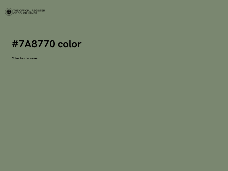#7A8770 color image