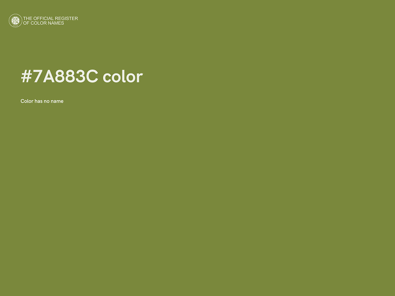 #7A883C color image
