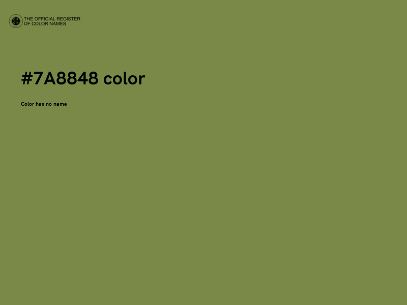 #7A8848 color image