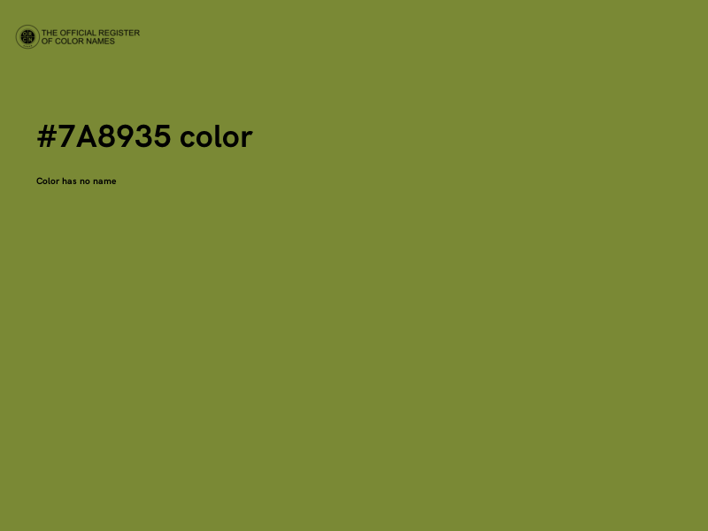#7A8935 color image