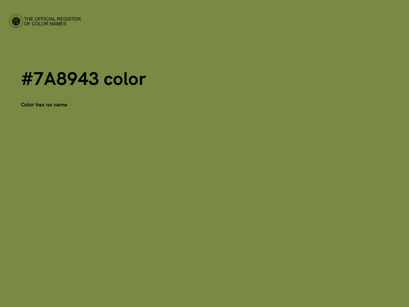 #7A8943 color image