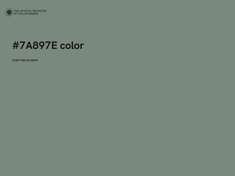 #7A897E color image