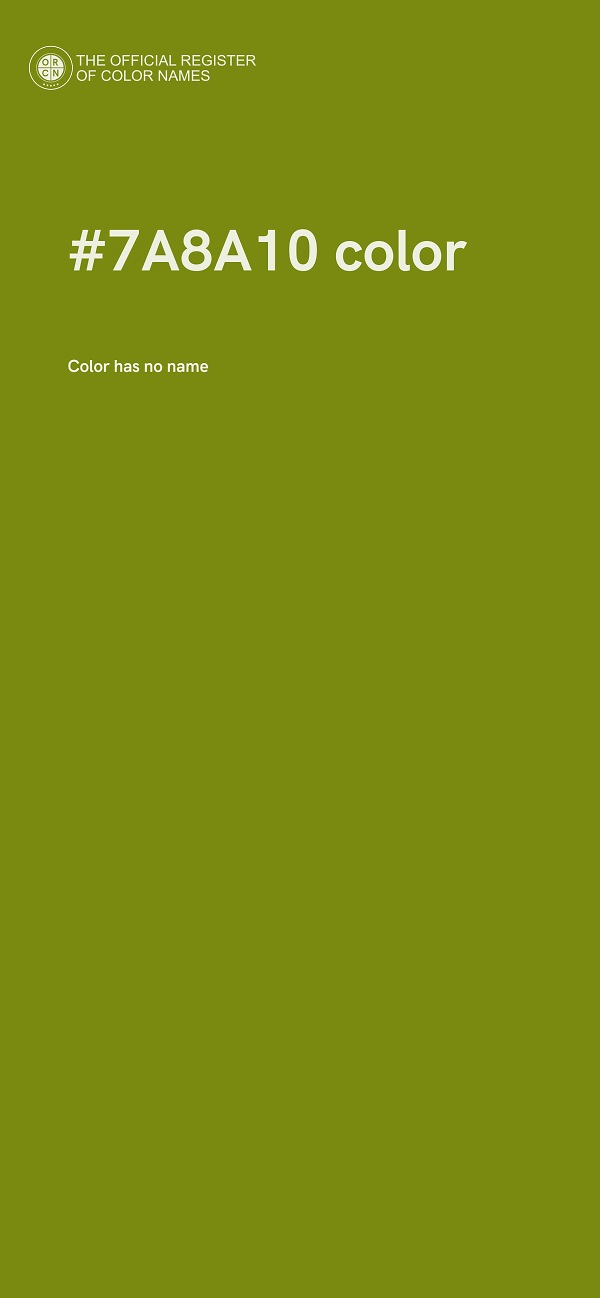 #7A8A10 color image