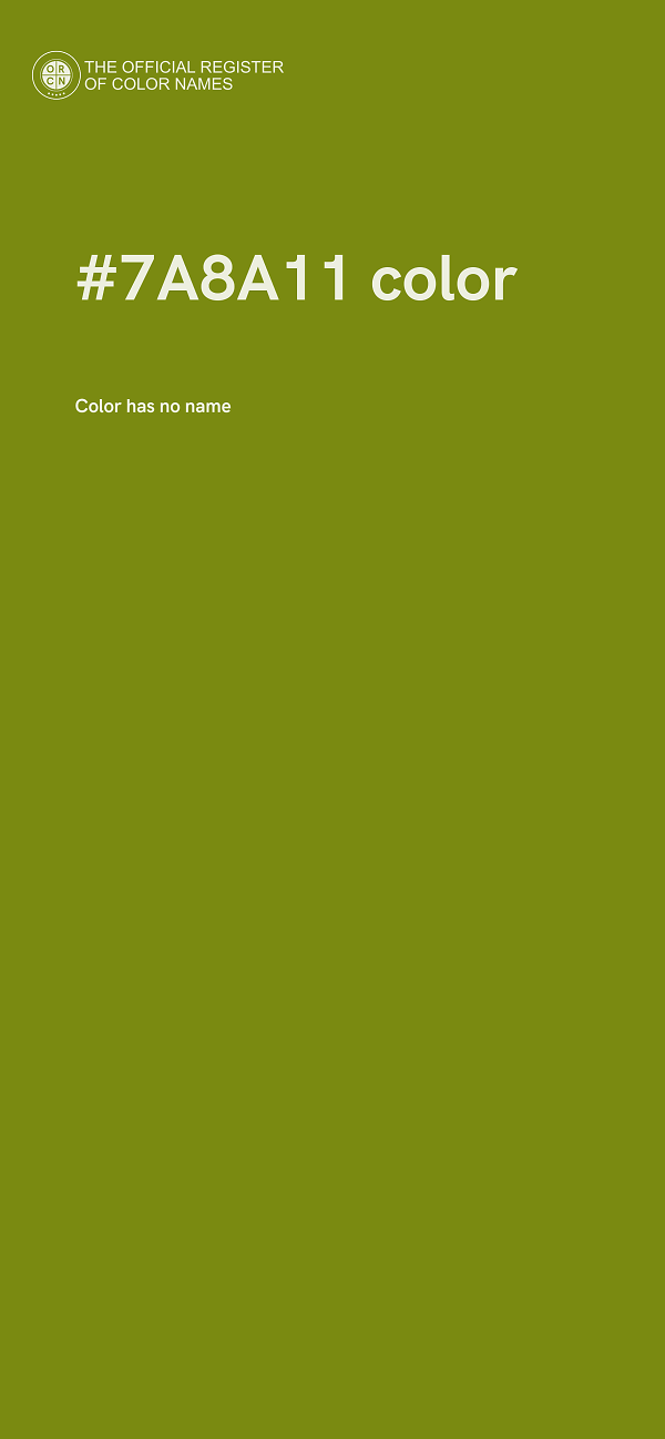 #7A8A11 color image