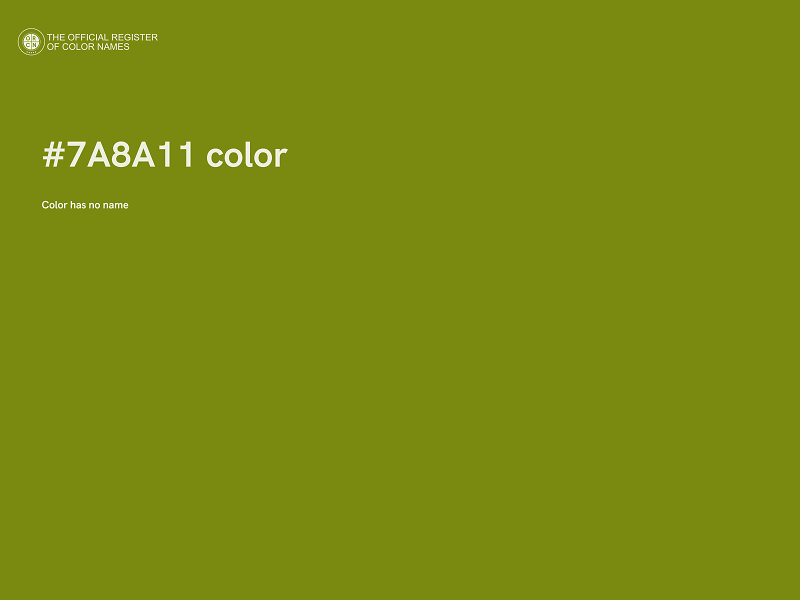#7A8A11 color image