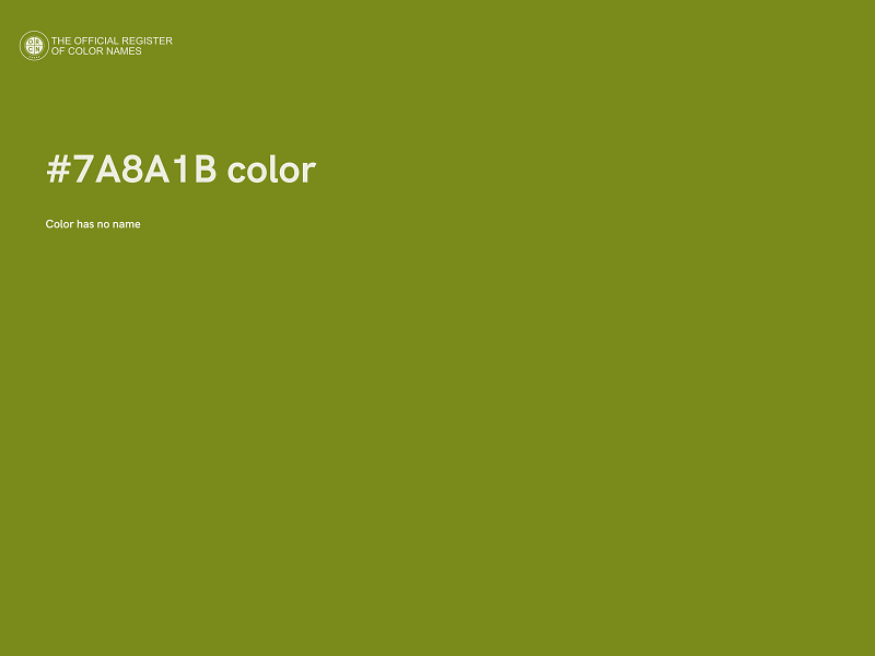 #7A8A1B color image