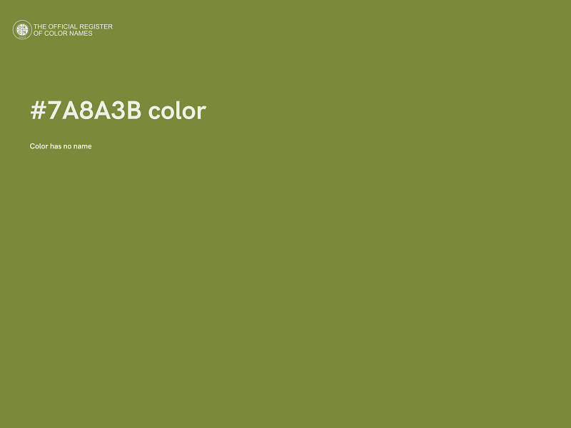 #7A8A3B color image