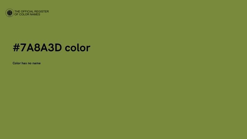 #7A8A3D color image