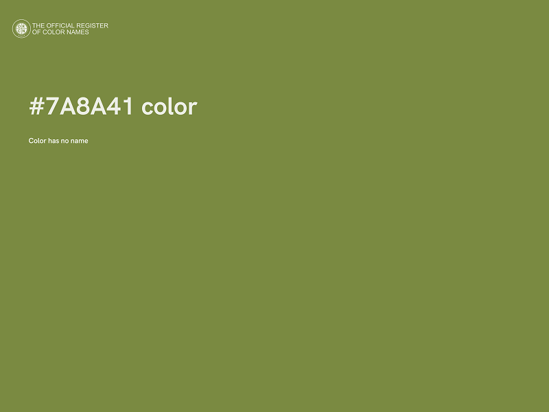 #7A8A41 color image