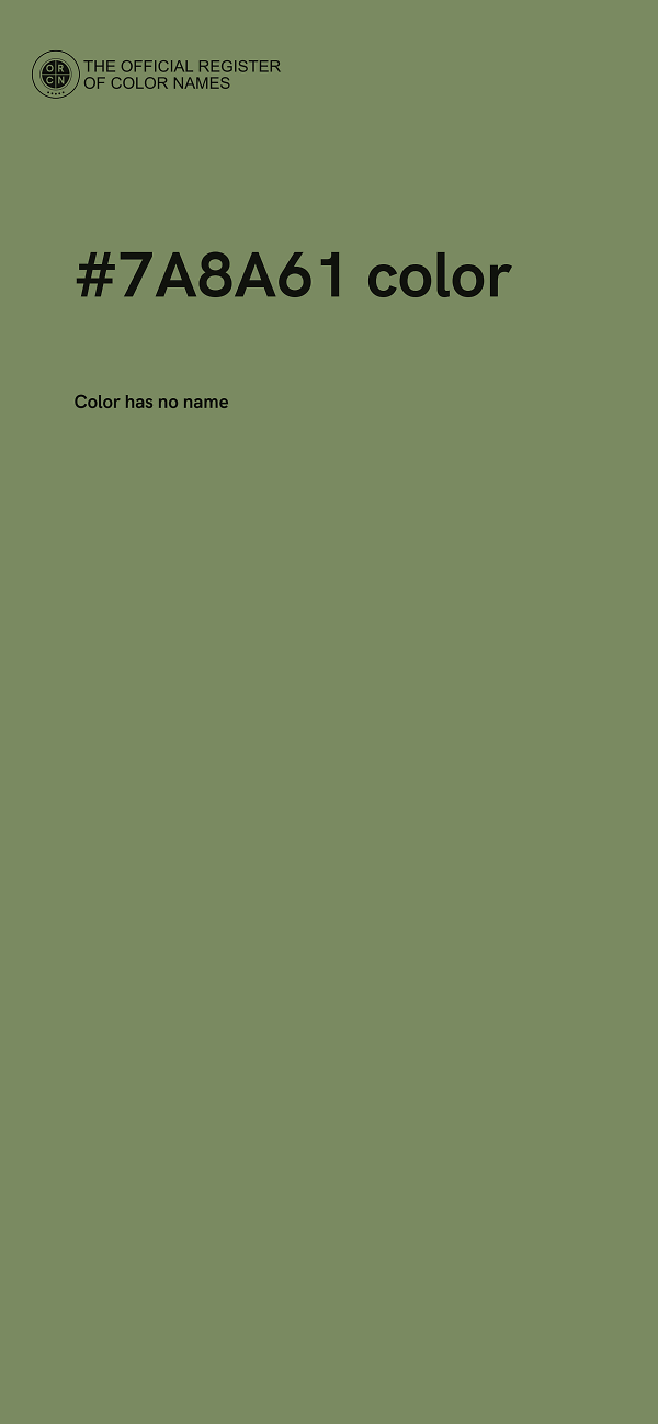 #7A8A61 color image