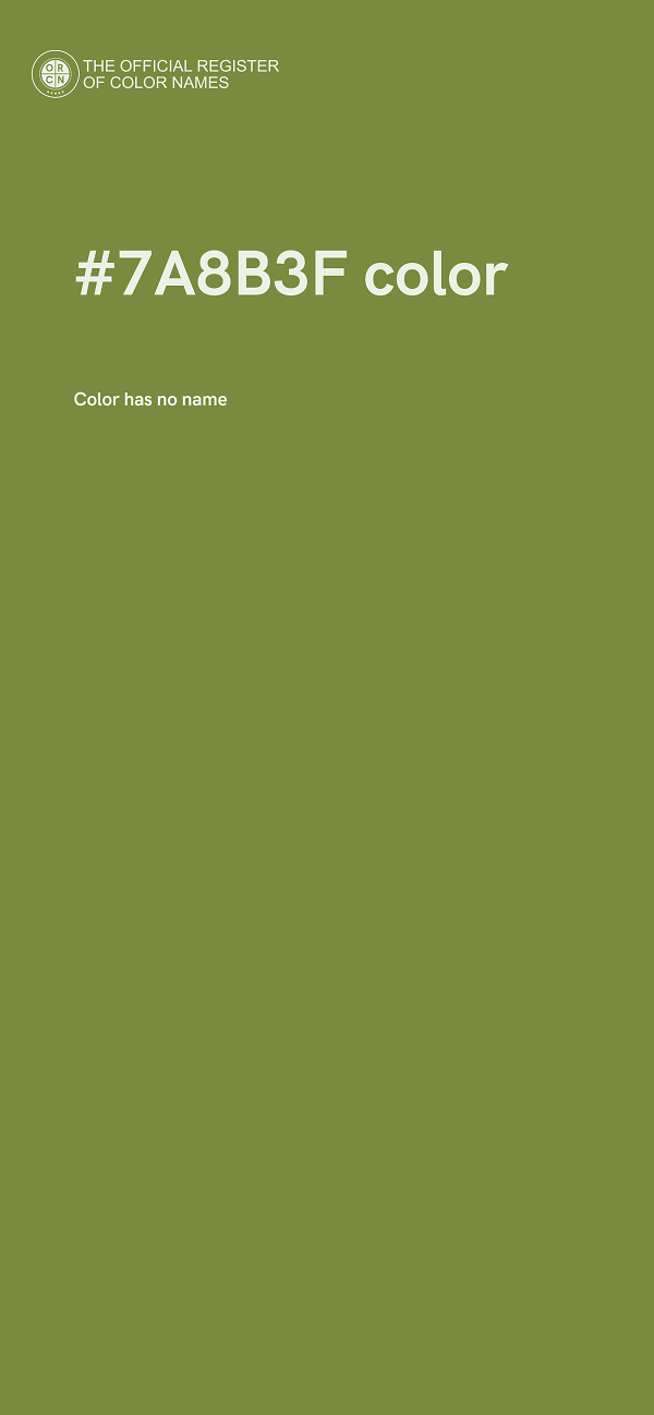 #7A8B3F color image