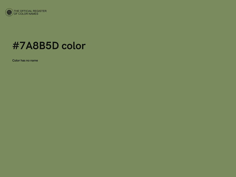 #7A8B5D color image