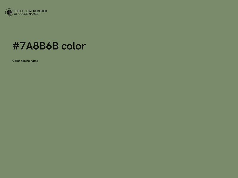 #7A8B6B color image