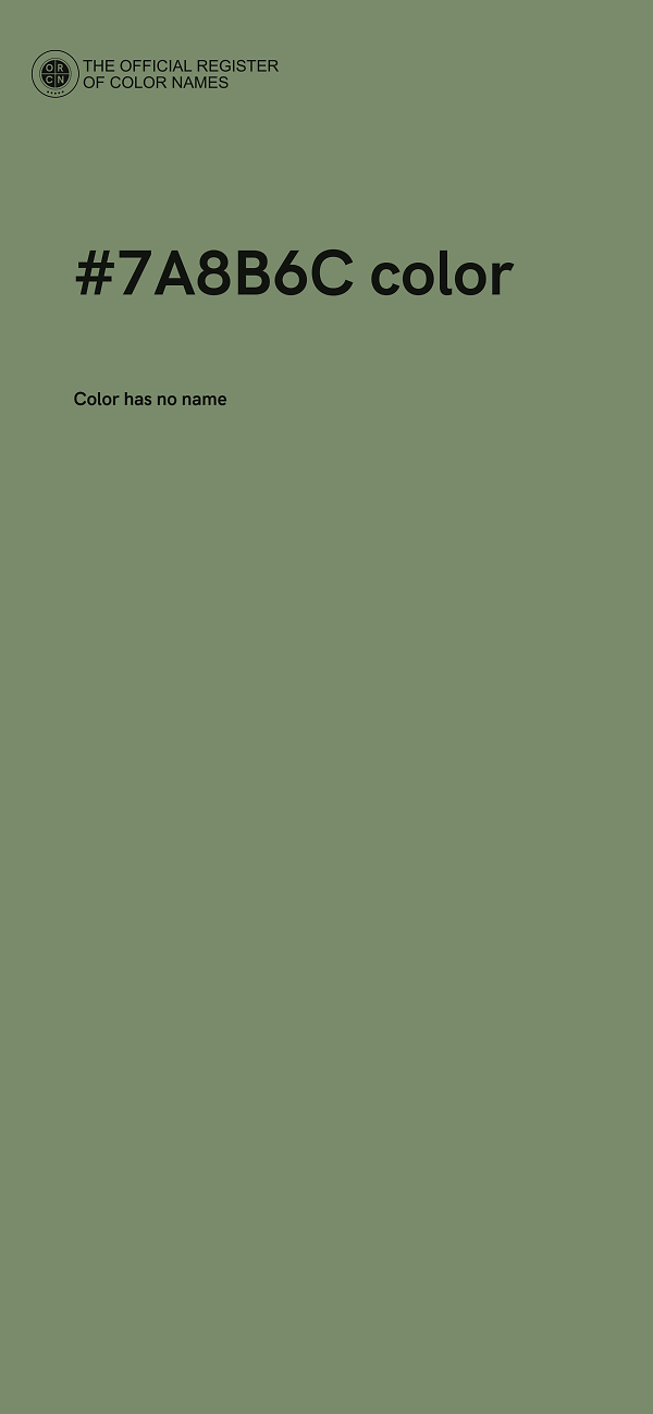 #7A8B6C color image
