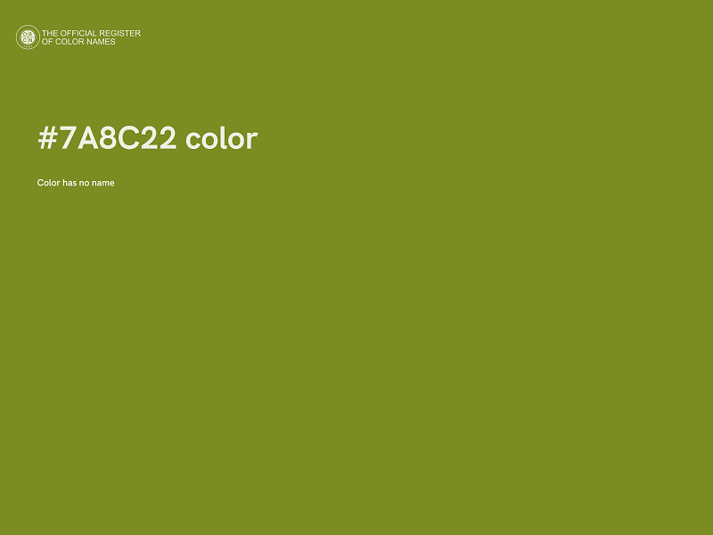 #7A8C22 color image