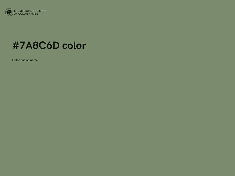 #7A8C6D color image