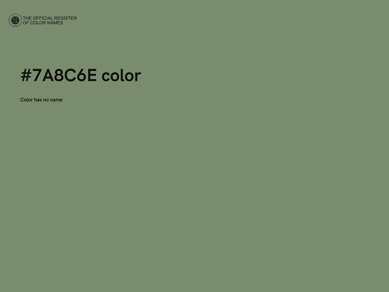 #7A8C6E color image