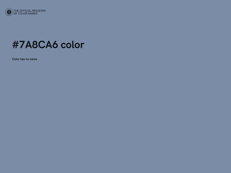 #7A8CA6 color image