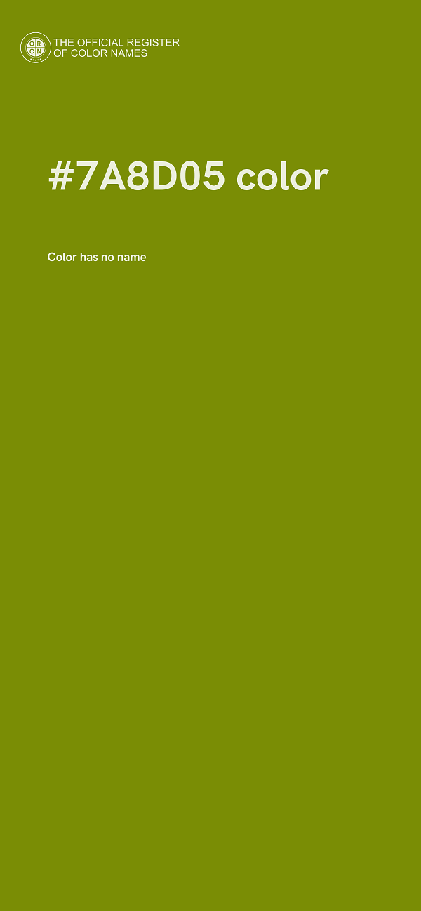 #7A8D05 color image