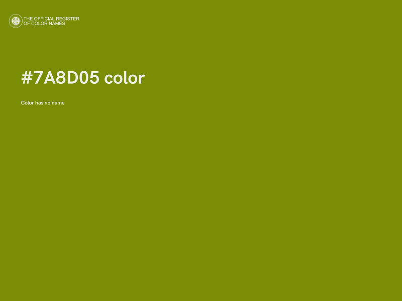 #7A8D05 color image