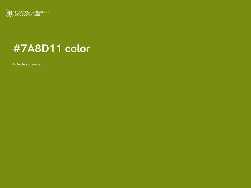 #7A8D11 color image