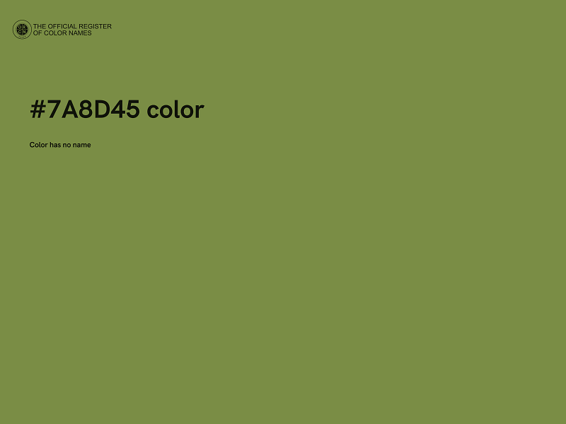 #7A8D45 color image
