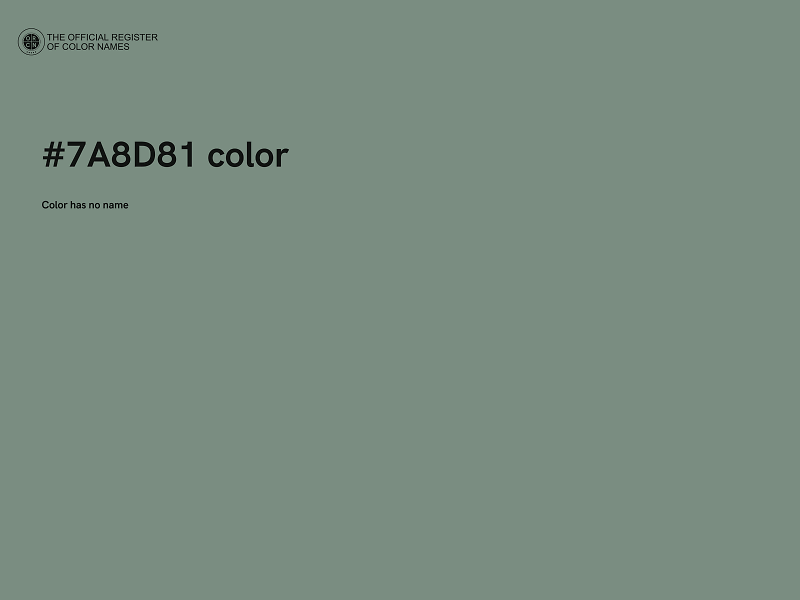 #7A8D81 color image