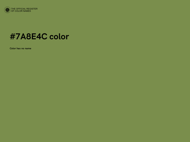 #7A8E4C color image