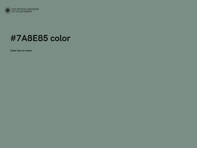 #7A8E85 color image