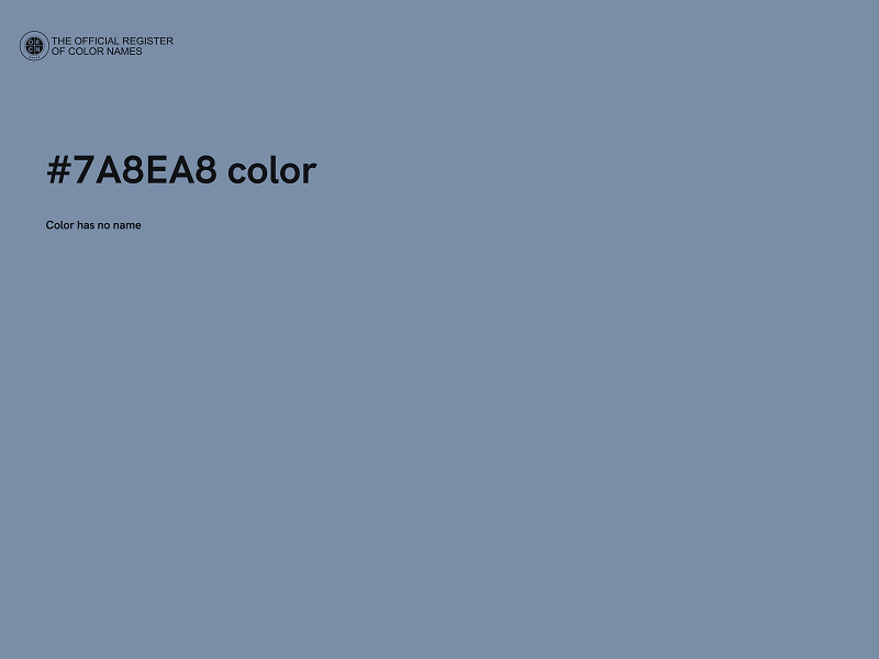 #7A8EA8 color image