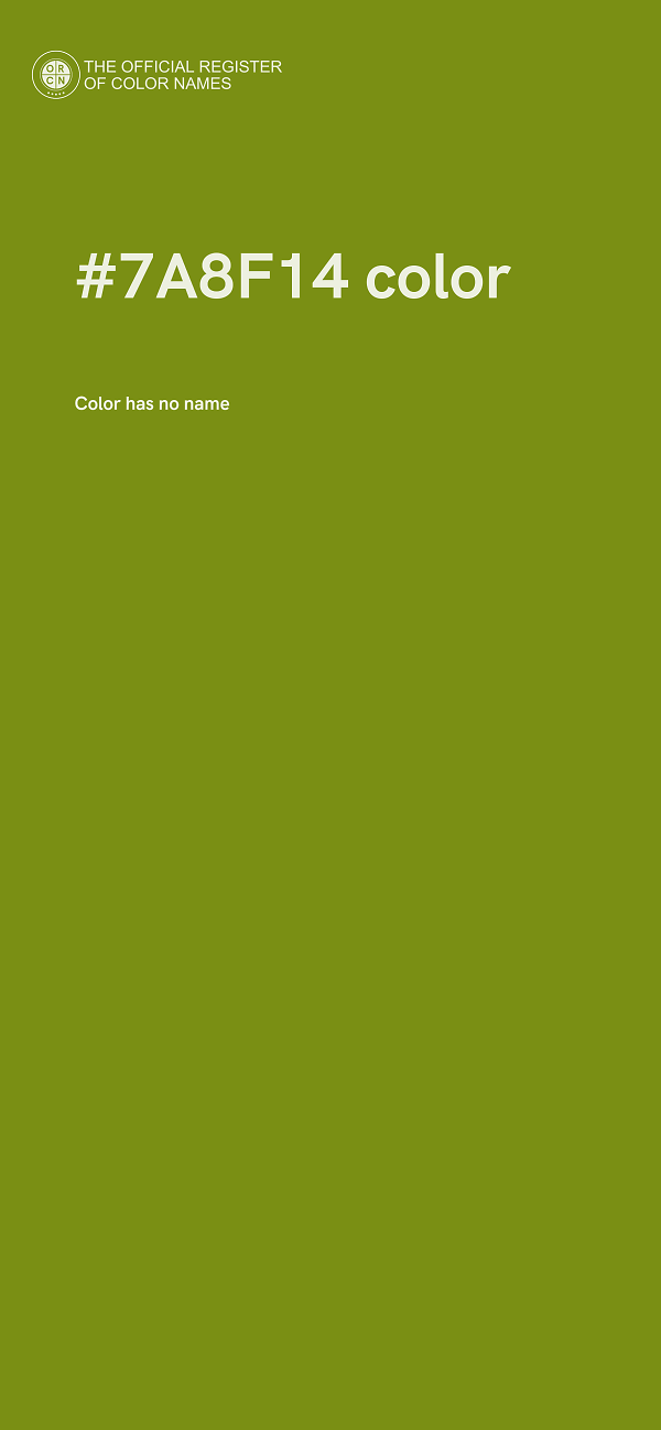 #7A8F14 color image