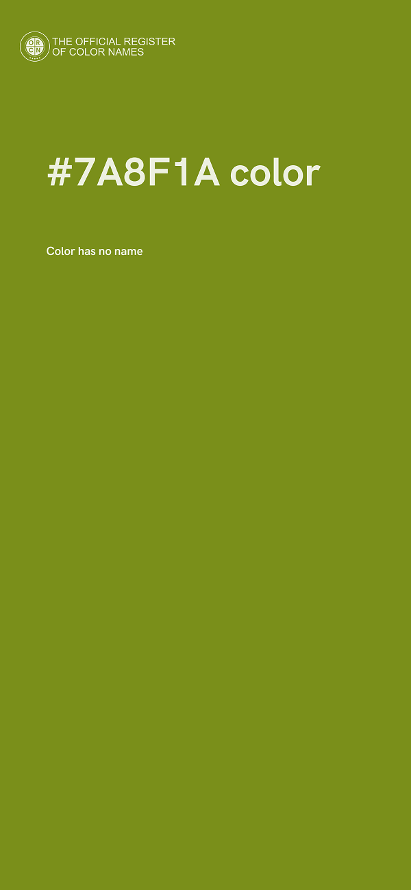 #7A8F1A color image