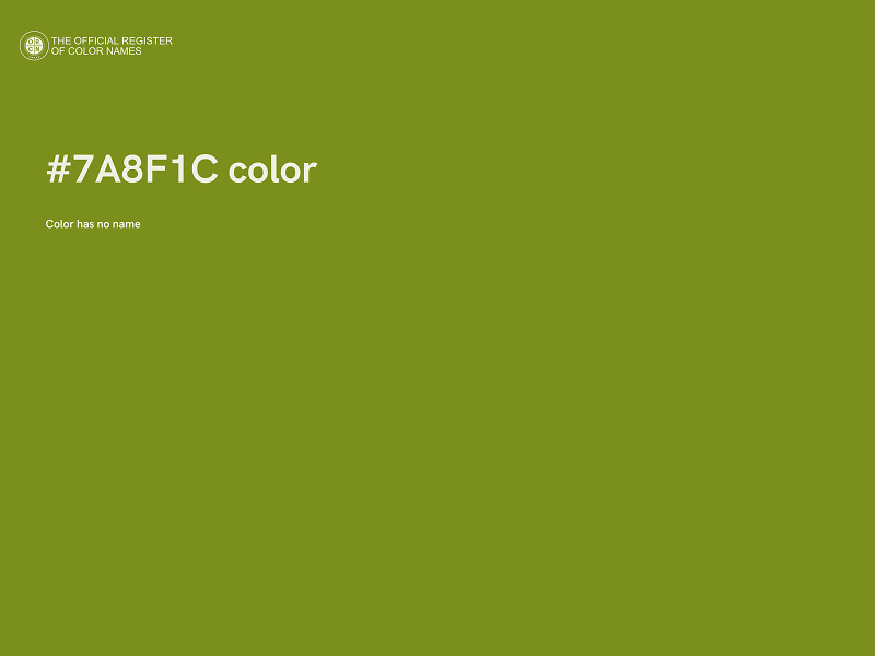 #7A8F1C color image