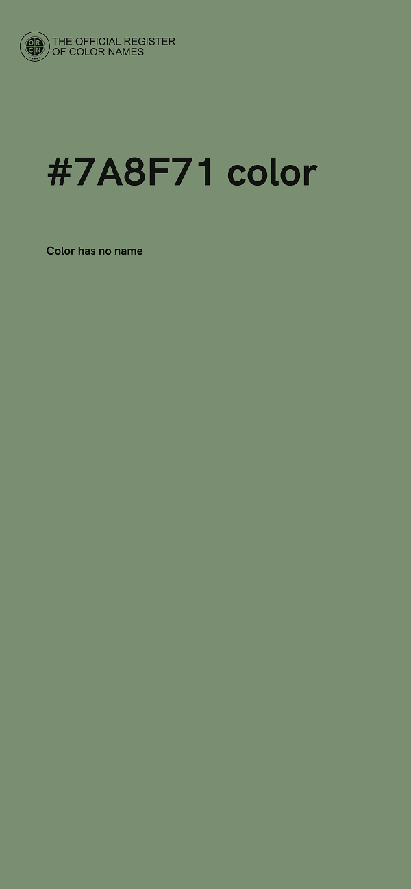 #7A8F71 color image