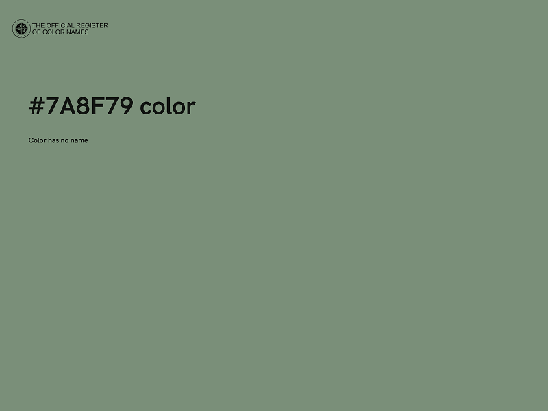 #7A8F79 color image