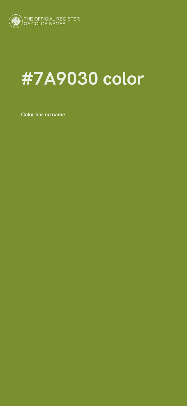 #7A9030 color image