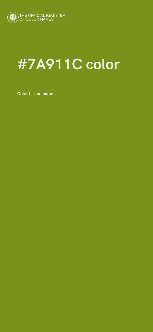 #7A911C color image