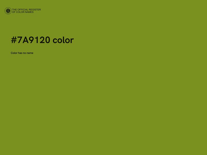 #7A9120 color image