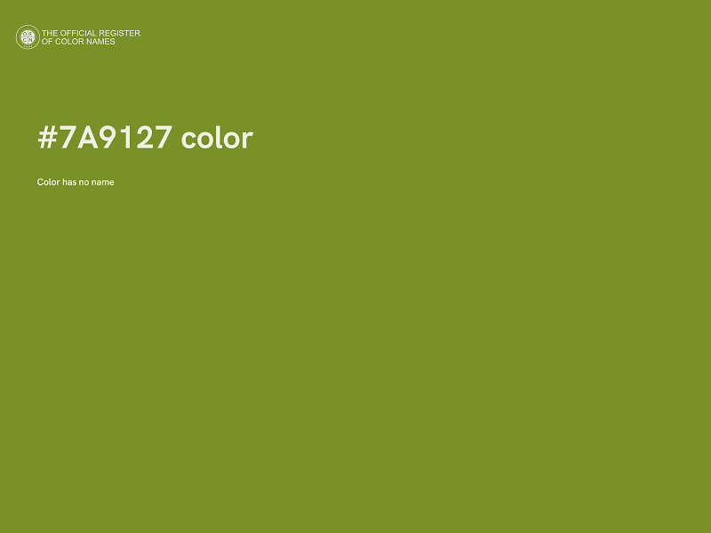 #7A9127 color image