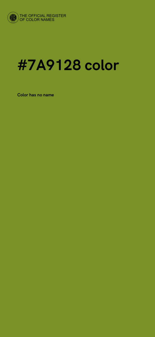#7A9128 color image