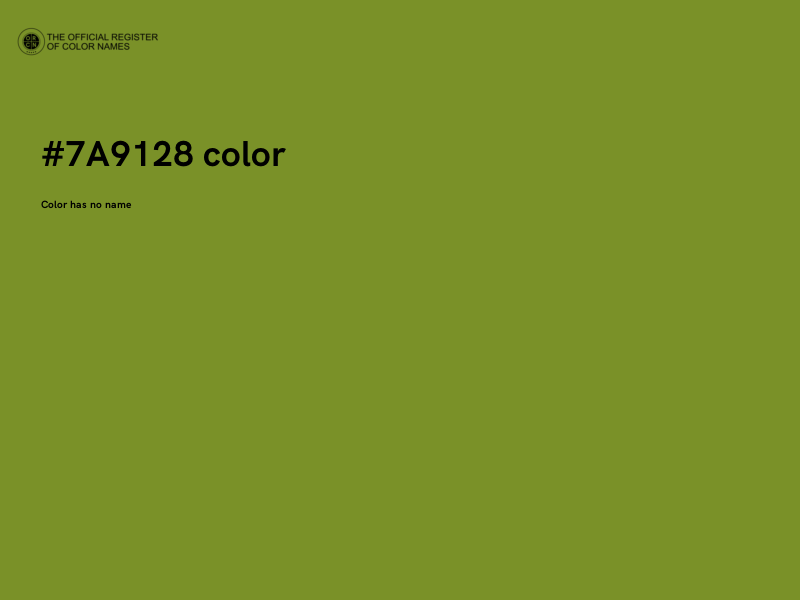 #7A9128 color image