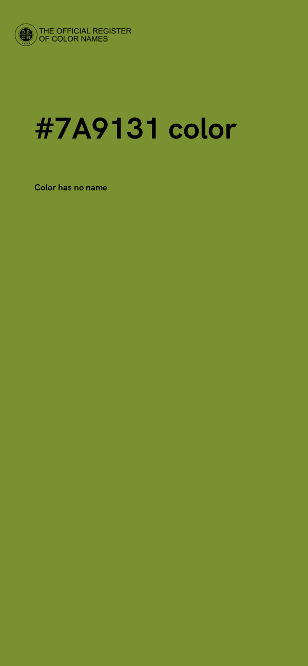 #7A9131 color image