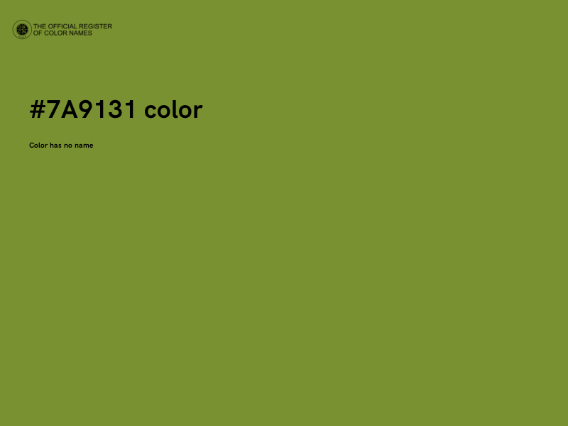 #7A9131 color image