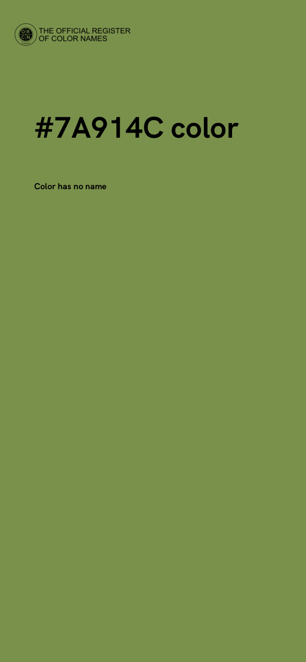 #7A914C color image