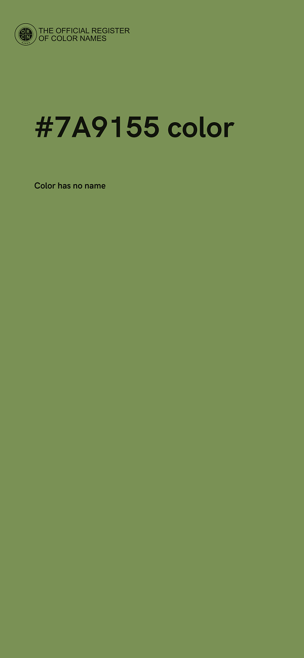 #7A9155 color image