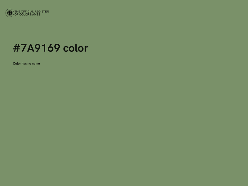 #7A9169 color image
